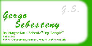 gergo sebesteny business card